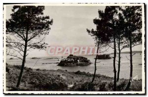 Old Postcard Carantec Finistere Island and castle of Taurus