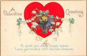 A Valentine Greeting Postcard unused