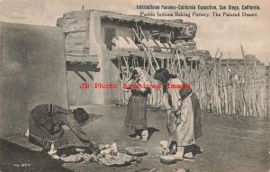 Panama-California Expo, San Diego, Native American Pueblo Indians Baking Pottery