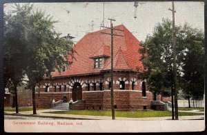 Vintage Postcard 1909 Government Building, Madison, Indiana (IN)