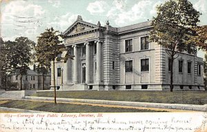 Carnegie Free Public Library Decatur IL USA Postcard