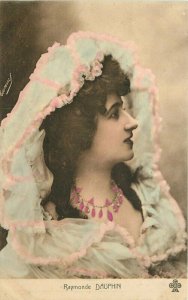 C-1910 Stage Actress Raymonde Dauphin RPPC Photo Postcard 21-7639