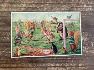 The Hockey Match, Rabbits, Squirrels, 223, Racey Helps, Medici, Postcard