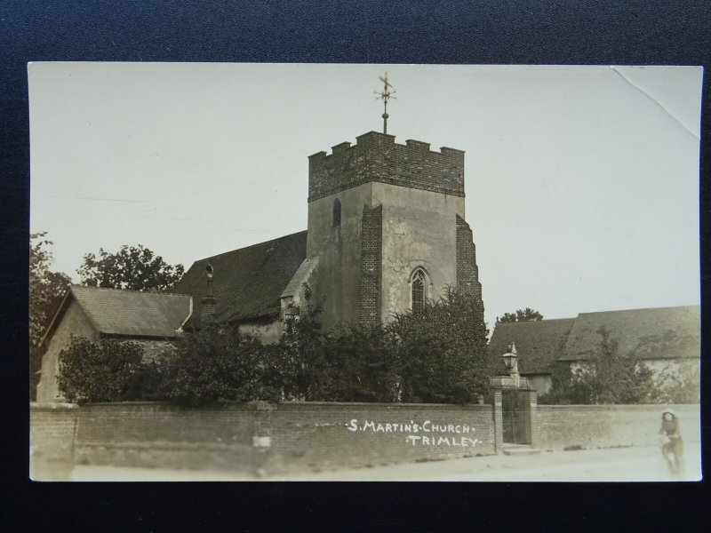 Suffolk TRIMLEY St. Martin's Church - Old RP Postcard