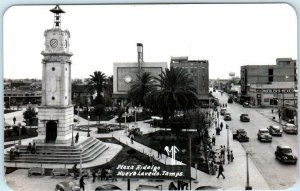 RPPC  NUEVO LAREDO, MEXICO Street Scene PLAZA HIDALGO ca 1950s - MF111 Postcard