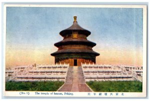 c1910's View Of The Temple Of Heaven Peking China Unposted Antique Postcard