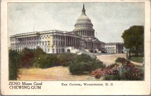 Zeno Chewing Gum Postcard The Capitol Building in Washington D.C.