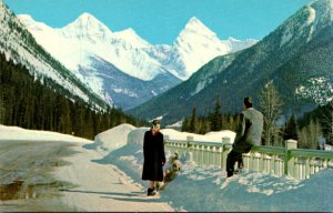 Canada British Columbia Rogers Pass Highway Winter Scene