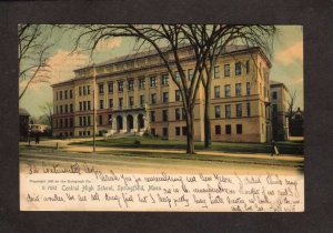 MA Central High School 1907 Springfield Mass Massachusetts UDB Postcard