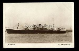 ca0666 - Wilson Line Cargo Ship - Sacramento - postcard 