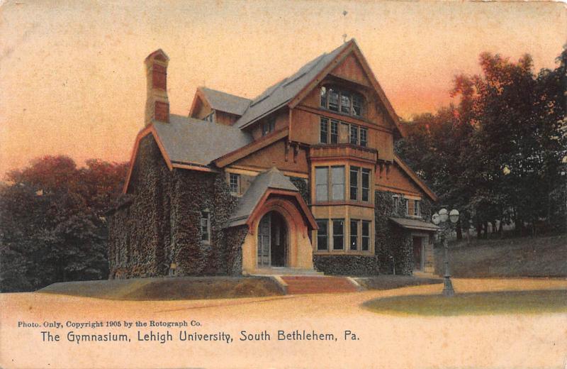 Gymnasium, Lehigh University, S. Bethlehem, Pennsylvania, Early Postcard, Used