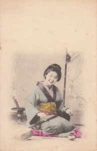 Japan culture & ethnicity Japanese Asian ethnic type geisha smile 1903 postcard