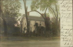 Home - Stratford CT Cancel 1909 Tinted Real Photo Postcard