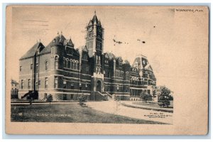 1906 Entrance to Law Courts Winnipeg Manitoba Canada Posted Antique Postcard