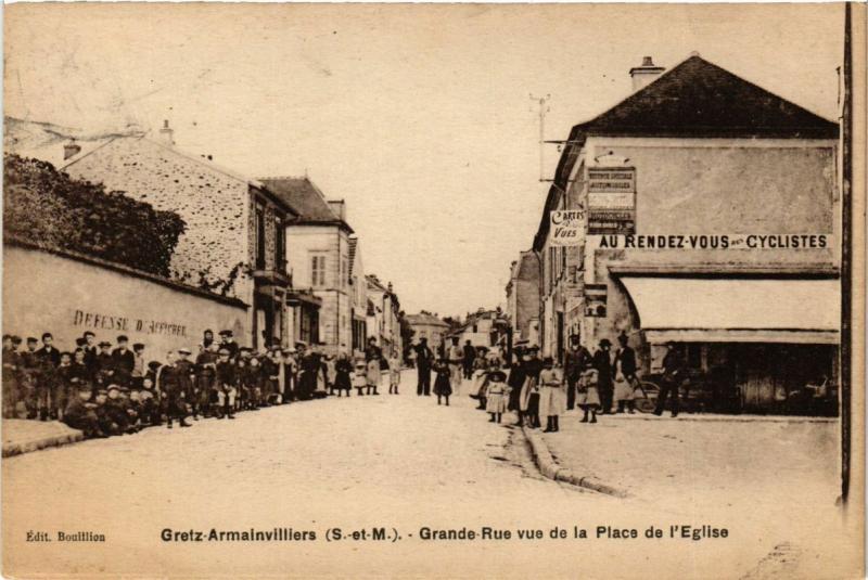 CPA GRETZ-ARMAINVILLIERS - Grande-Rue vue de la Place de (249847)