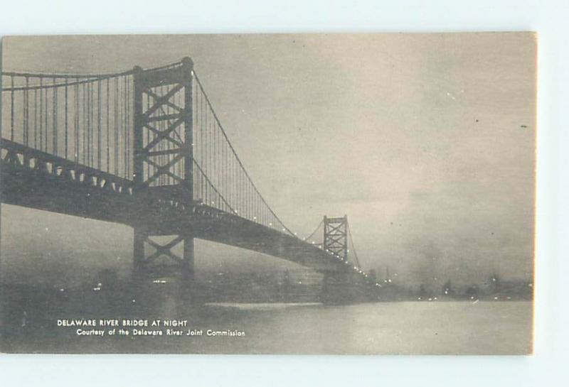 Unused 1920's BRIDGE SCENE Deepwater New Jersey To Wilmington Delaware DE H8411