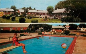 Postcard Kentucky Guthrie Covington's Motel swimming pool King Dexter 23-9877