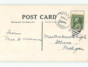 Divided-Back easter BUNNY RABBITS BY NEST FILLED WITH EGGS r3223