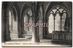 Old Postcard St father in Vezelay Below the porch of & # 39eglise