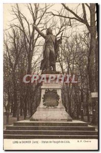 Old Postcard Lons le Saunier Jura Statue of Rouget de Lisle