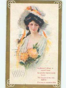 Divided-Back PRETTY WOMAN Risque Interest Postcard AA8689