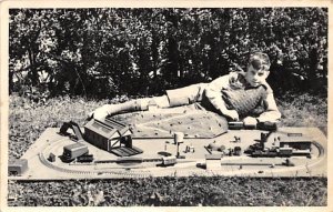 Children with Toy Trains Postcard