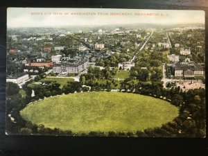 Vintage Postcard 1907-1915 Bird's Eye View from Monument Washington D.C.