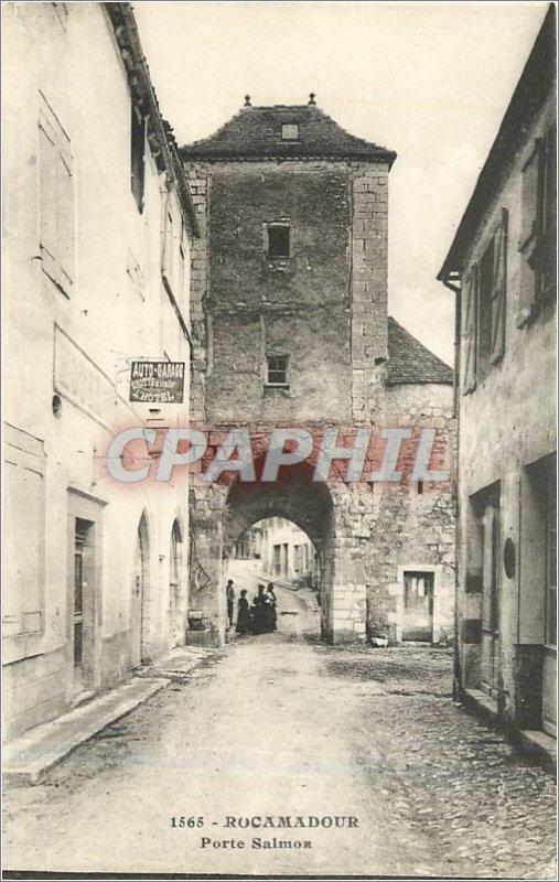 Old Postcard ROCAMADOUR Porte Salmon