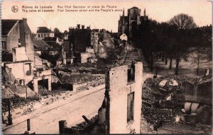 Military World War 1 The Ruins at Louvain Leuven Postcard C052