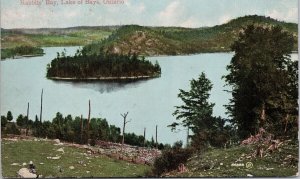 Rabbits Bay Lake of Bays Muskoka Ontario c1906 Bluevale ON Cancel Postcard H38