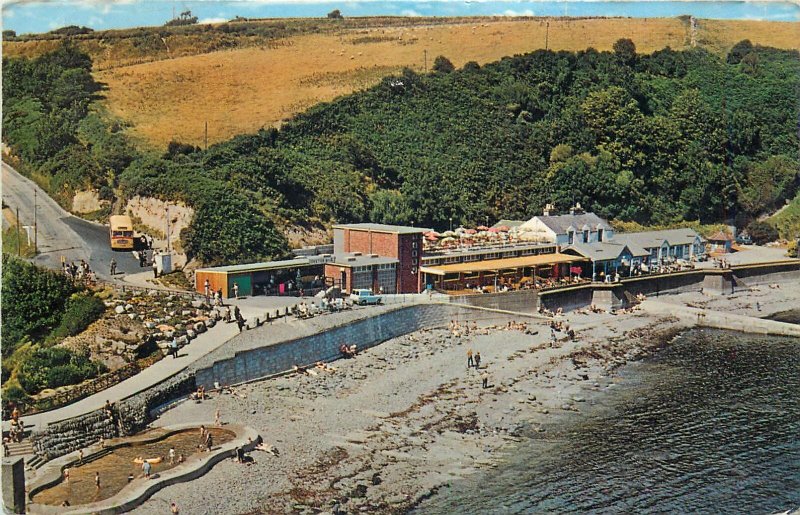 UK Isle of Man Postcard Port Soderick panorama beach view