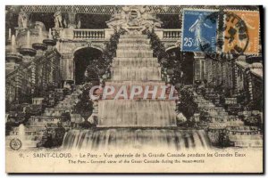 Postcard Old St Cloud Generale The Park View of the Grand Cascade During the ...