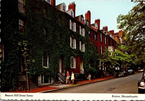 Massachusetts Boston Beacon Hill Street Scene