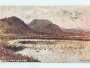 Divided-Back signed BEAUTIFUL SCENE - THE LOCH OF THE WHITE FAIRY o8564