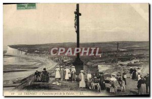 Old Postcard Treport Panorama taken from the Cliff Women Kids Ass Slippers