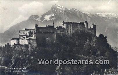 Untersberg Hohensalzburg Austria Postal Used Unknown, Missing Stamp 