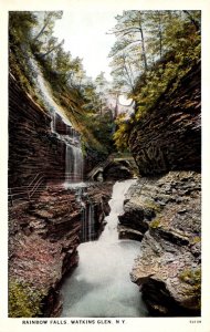 New York Watkins Glen Rainbow Falls Curteich