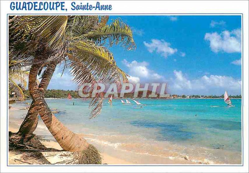 Postcard Modern Guadeloupe Sainte Anne Caravelle beach