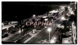 Old Postcard La Cote D & # 39Azur Nice Night The Promenade Des Anglais