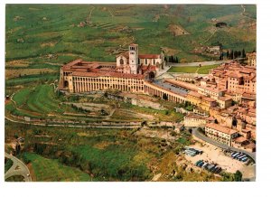 St Francis Cathedral from the Airplane, Assisi, Perugia, Italy