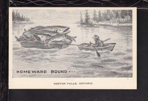 Homeward Bound,Exaggerated Fish Postcard 