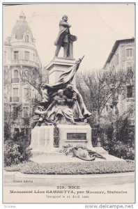 Monument Leon Gambetta, par Maubert, Statuaire, Nice, Alpes Maritimes, France...