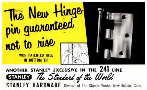 Connecticut New Britain, Stanley Hardware , the New Hinge Pin