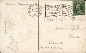 Village Blacksmith Anvil Hammer Sheet Music c1910 Postcard 