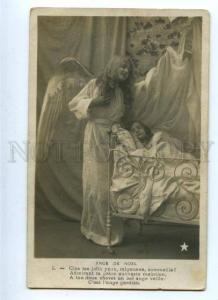 3161730 Carnival WINGED Guardian ANGEL & Girl Vintage PHOTO PC