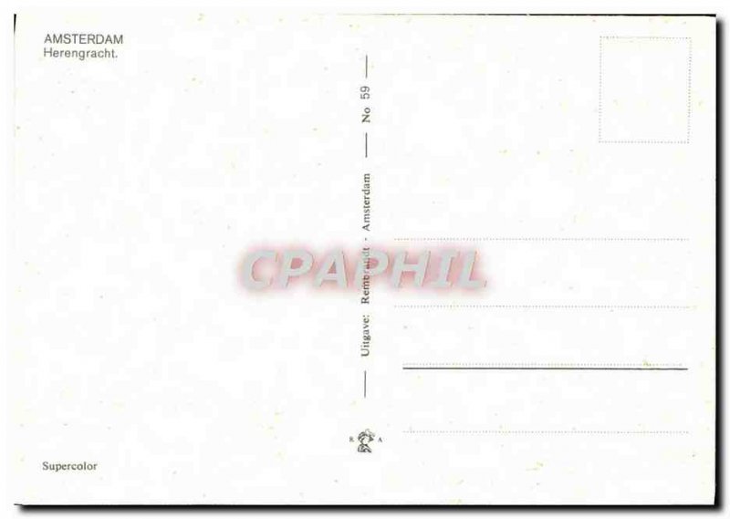 Postcard Modern Amsterdam Herengracht