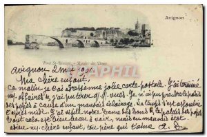 Old Postcard Pont St Benezet Avignon Rocher des Doms
