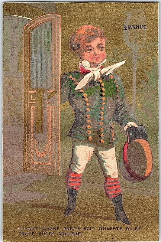 1880's Hotel Brunswick, Arion Ball, NY Victorian Trade Card P135