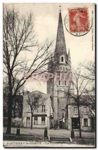 Fontenay le Comte Old Postcard The arrow of & # 39eglise