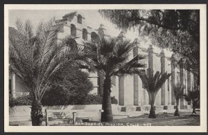 California San Gabriel Mission BACO stamp box Real Photo Post Card RPPC